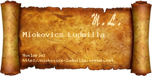 Miokovics Ludmilla névjegykártya